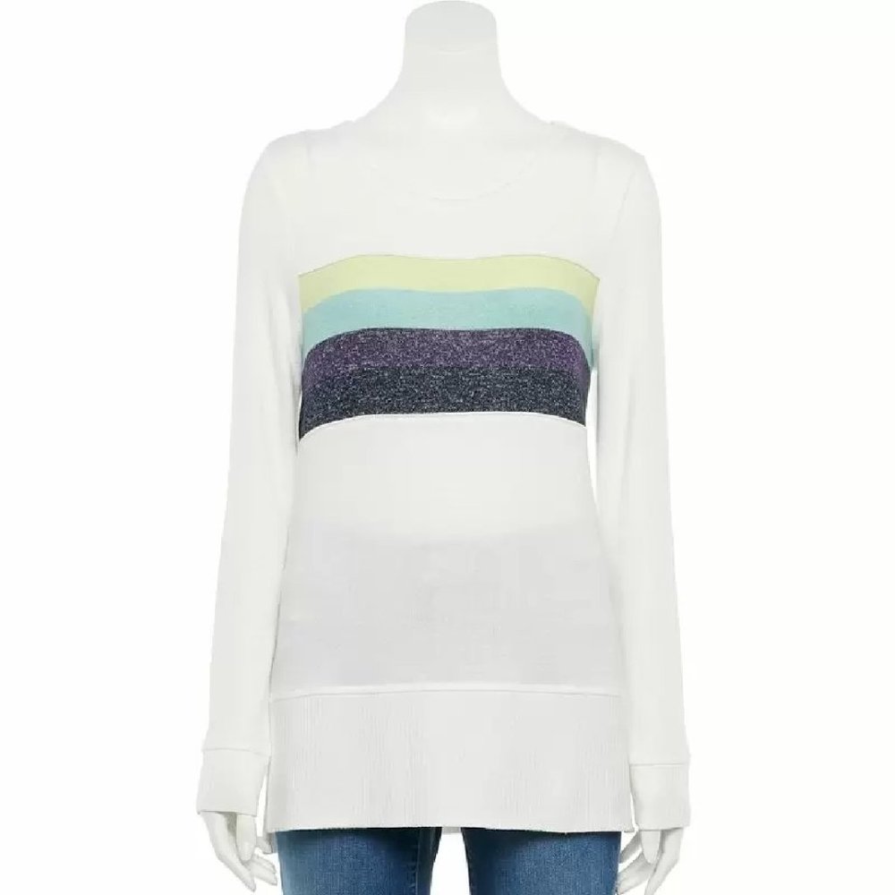 Women's Sonoma Goods For Life Supersoft Long Sleeve Crewneck Top Size XXL